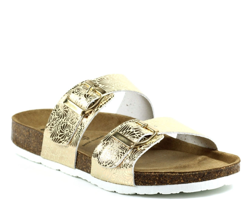 Lazy Dogz Episode Gold Sandals 3 left