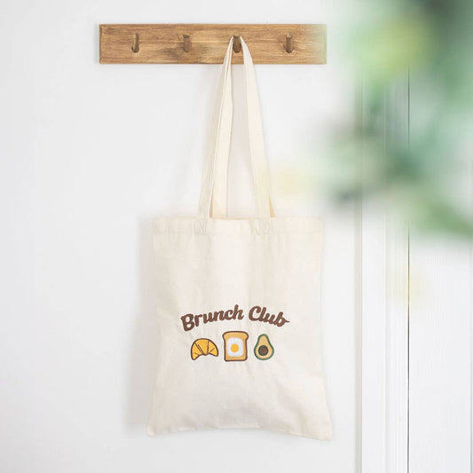 Brunch Club Embroidered Tote Bag - Bluebell and Willow