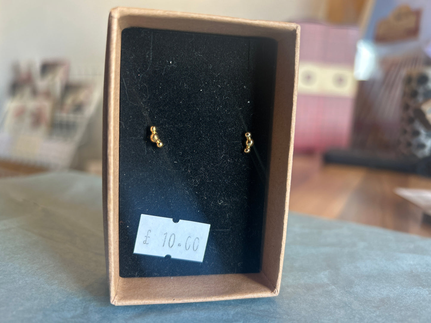 Gold plated stud earrings