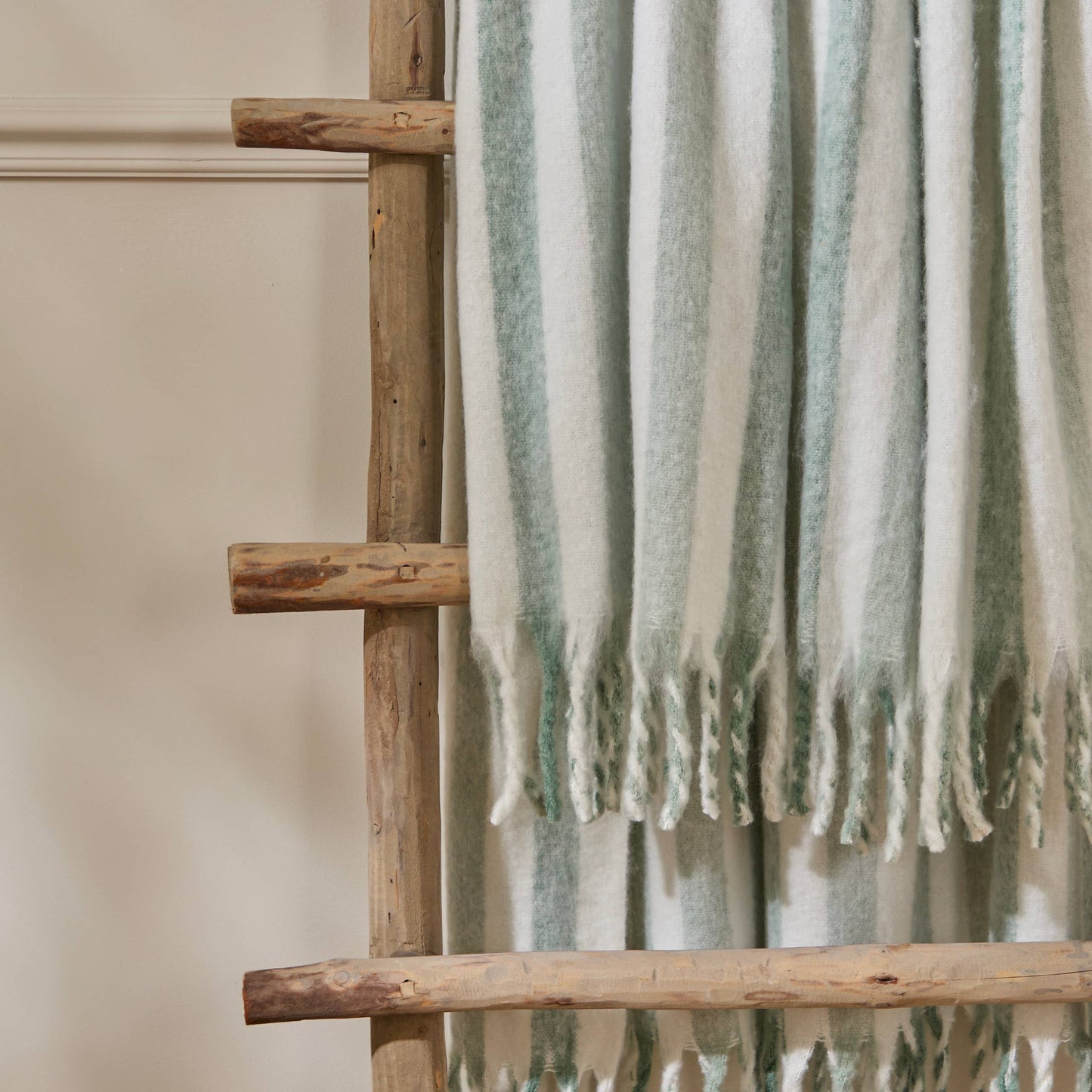 Beechwood Woven Stripe Throw Moorland Green - Bluebell and Willow