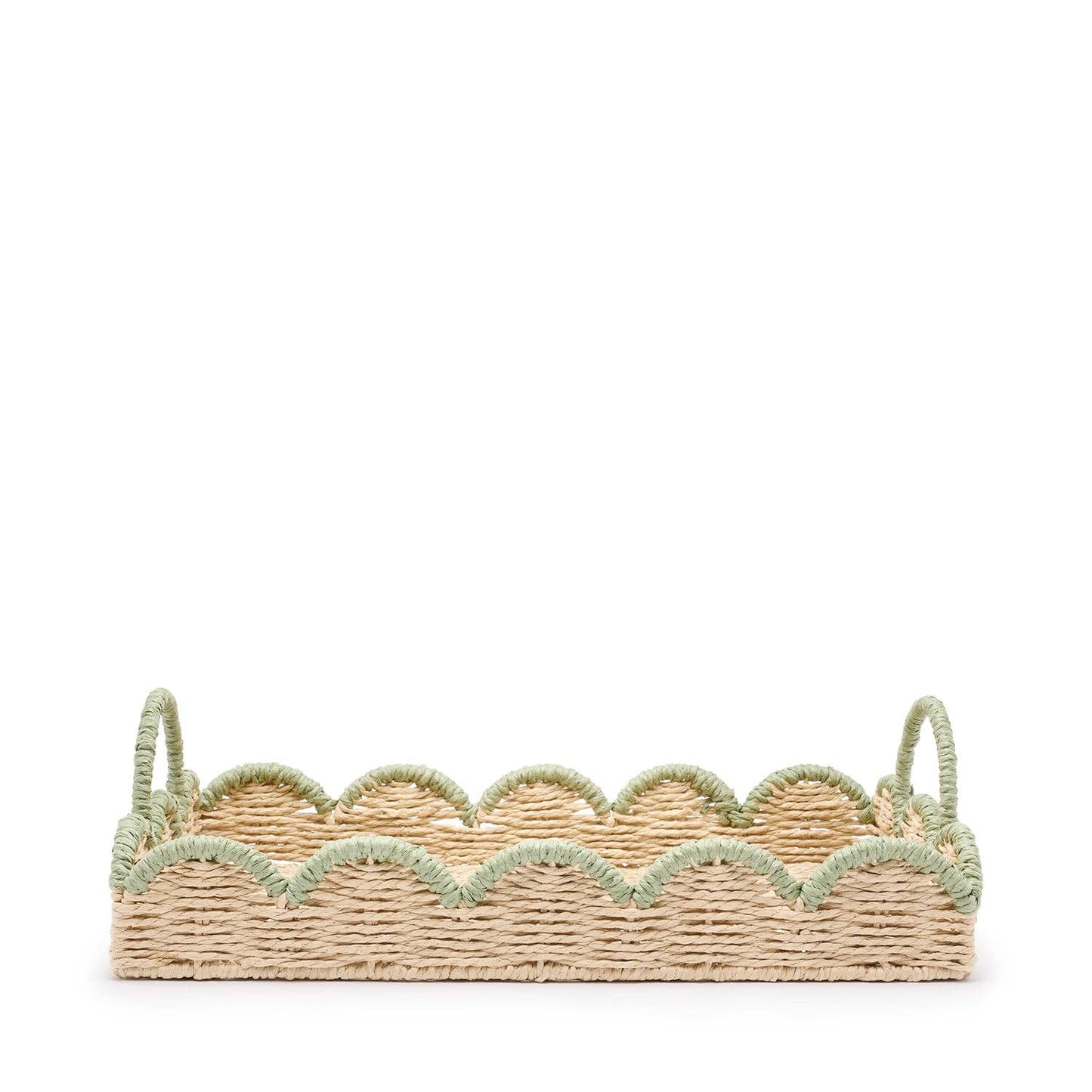 Scalloped Green Edge Tray