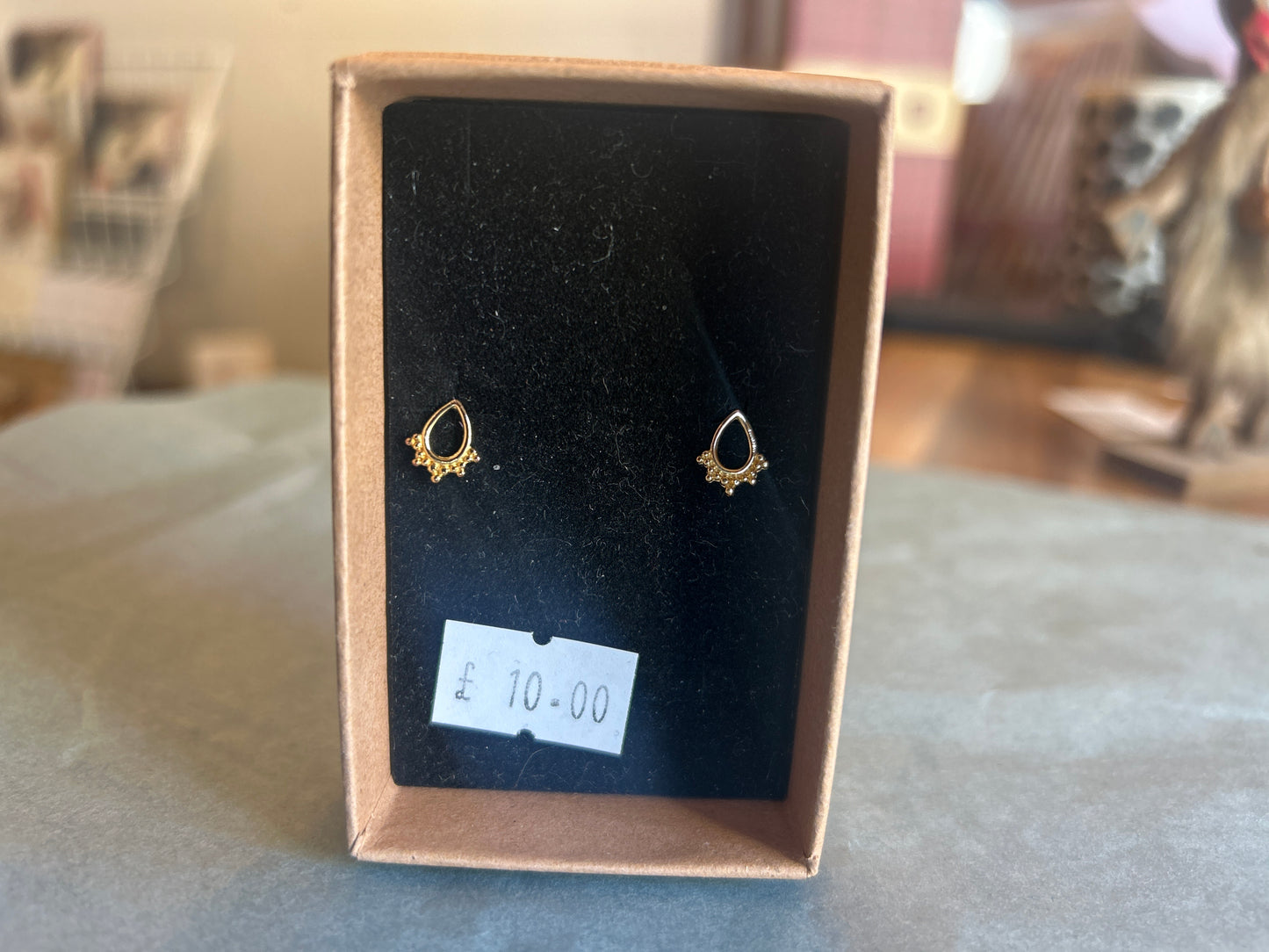 Gold plated stud earrings