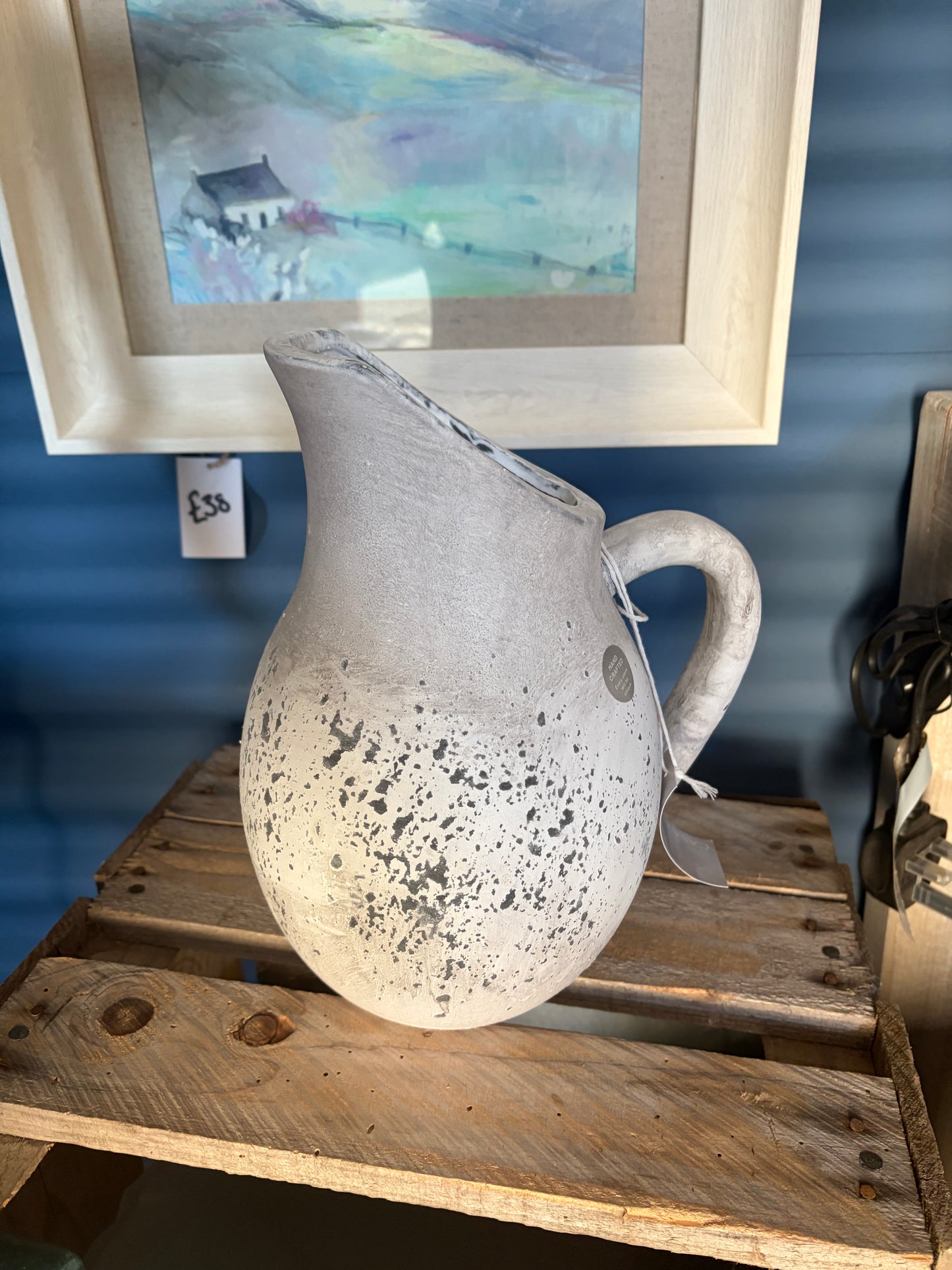 Stone effect jug - Bluebell and Willow
