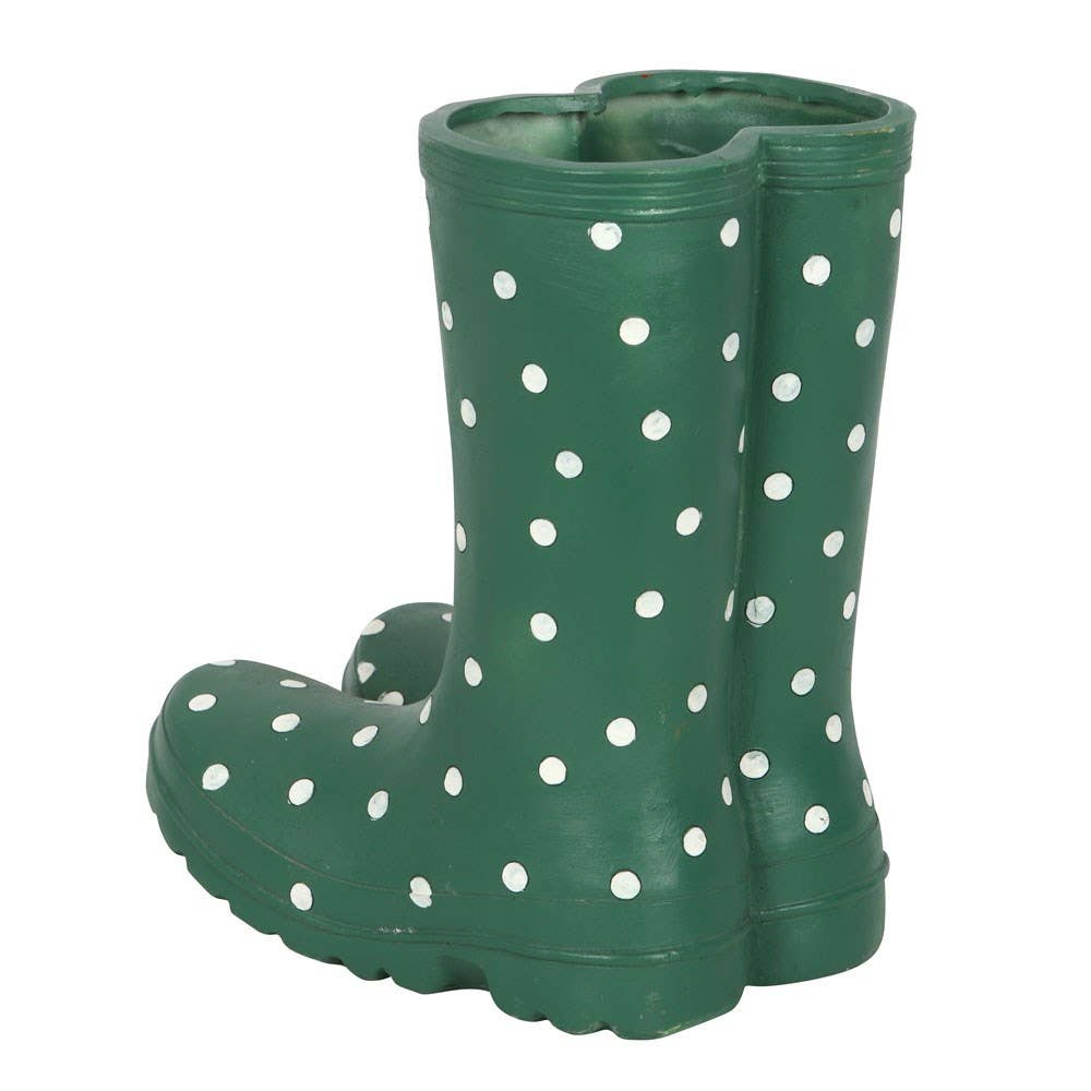 Dark Green Welly Rain Boot Planter