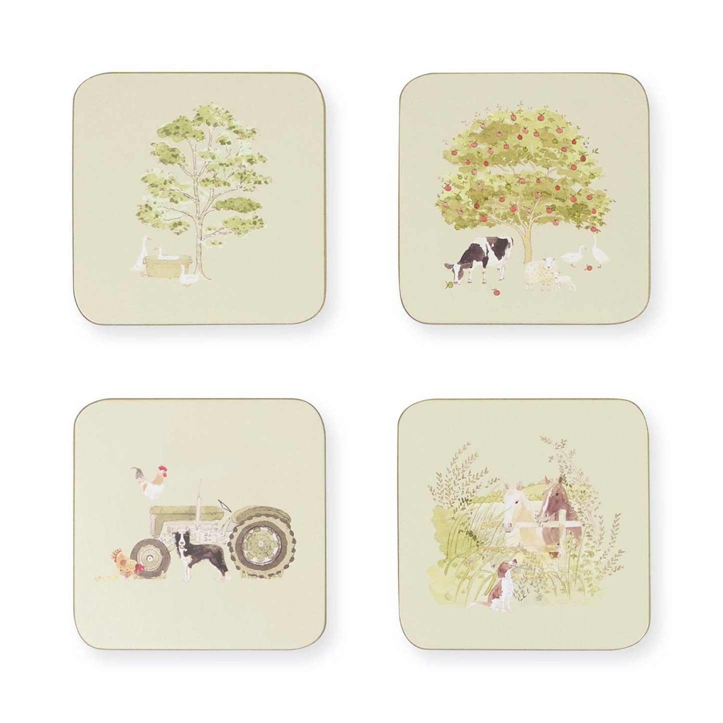 Farm Friends Coasters (Set of 4)