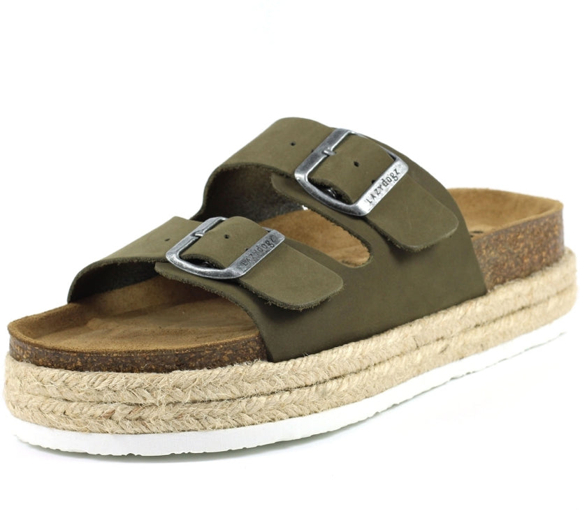 Lazy Dogz Gaze Khaki Sandals- Size 3 left