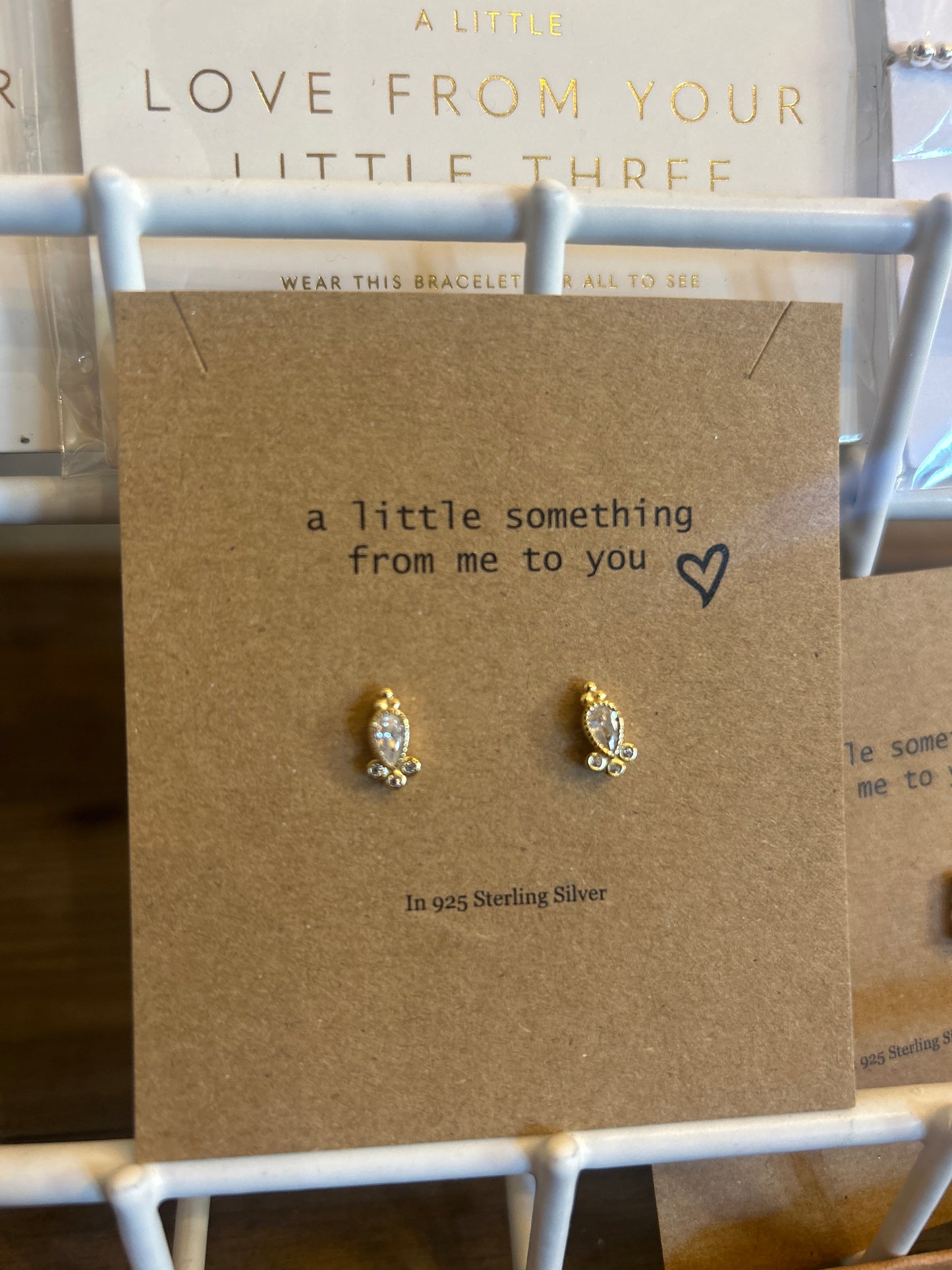 Gold plated stud earrings