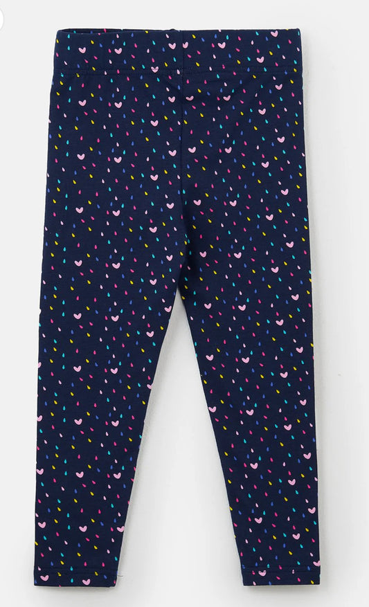 Lighthouse Mollie leggings - Navy Heart Print