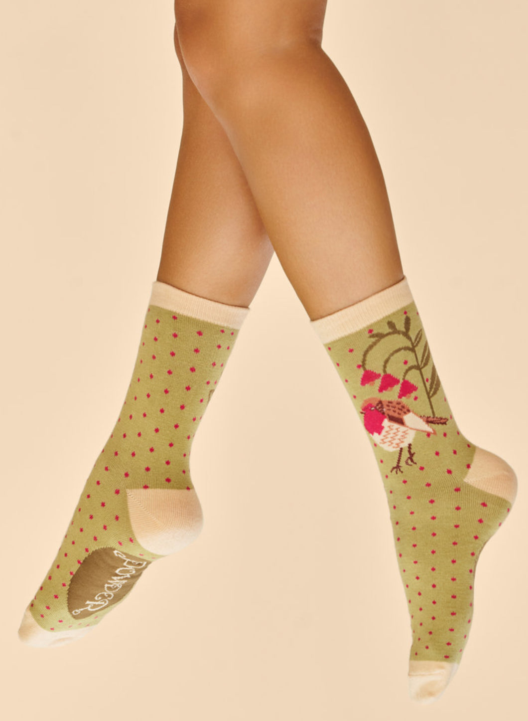 Powder ladies Rosy Robin ankle socks