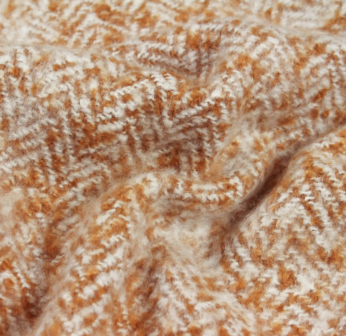 Weaver Herringbone throw - golden orange