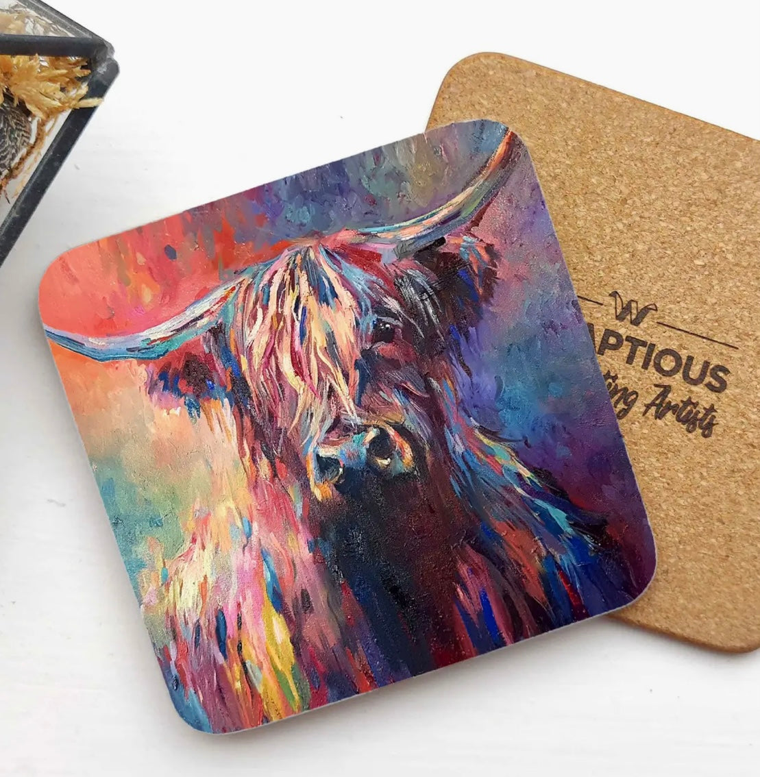 Highland Cow Coaster - Bluebell and Willow