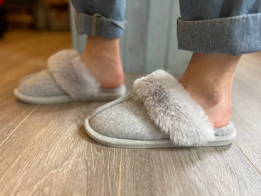 Lunar Carol Grey Slipper - size S-L