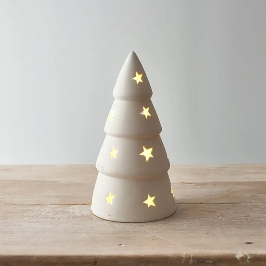 Star Ceramic Light up Christmas Tree- Medium 21cm - Bluebell and Willow