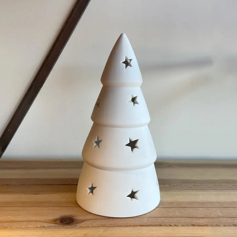 Star Ceramic Light up Christmas Tree- Medium 21cm - Bluebell and Willow