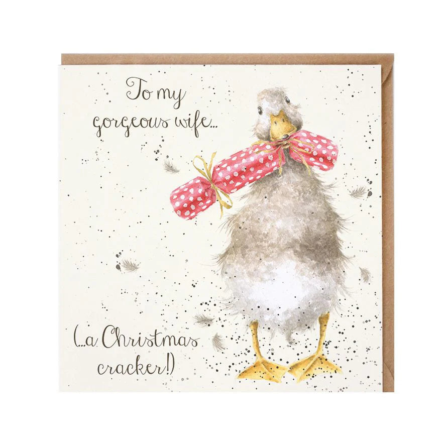 To my gorgeous wife Christmas Card - Bluebell and Willow