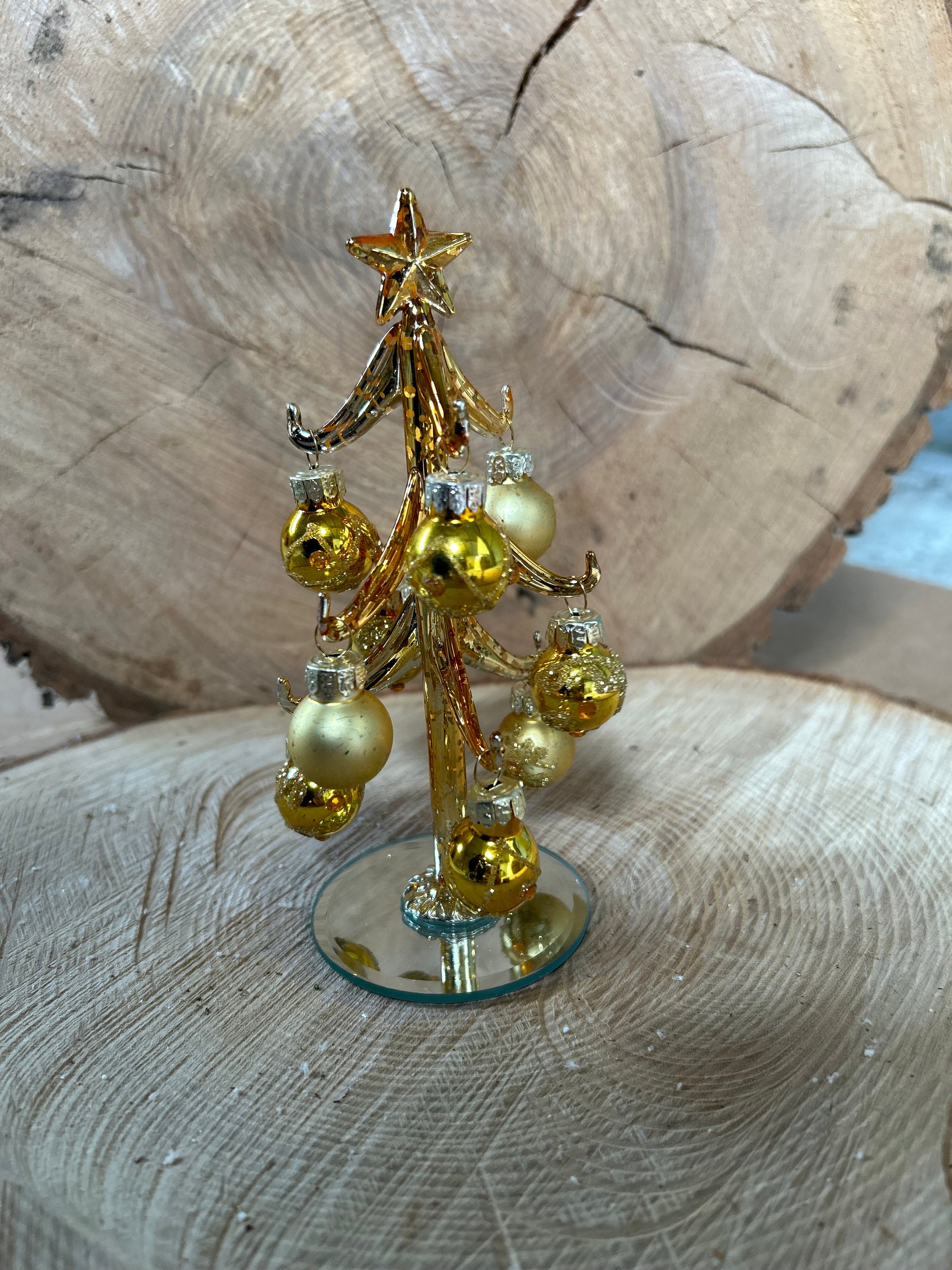 Mini Gold Christmas Tree with Gold Baubles - Bluebell and Willow