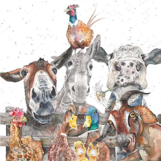 "Farmyard" greeting card