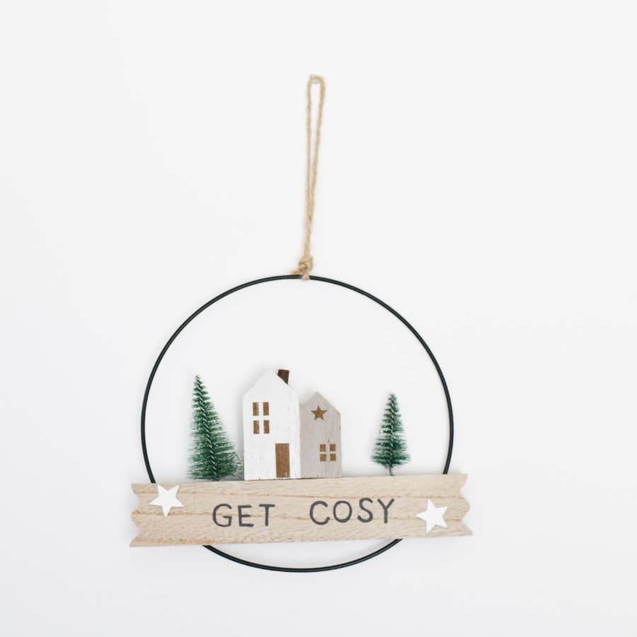 Get Cosy Christmas Metal Frame Hanger - Bluebell and Willow