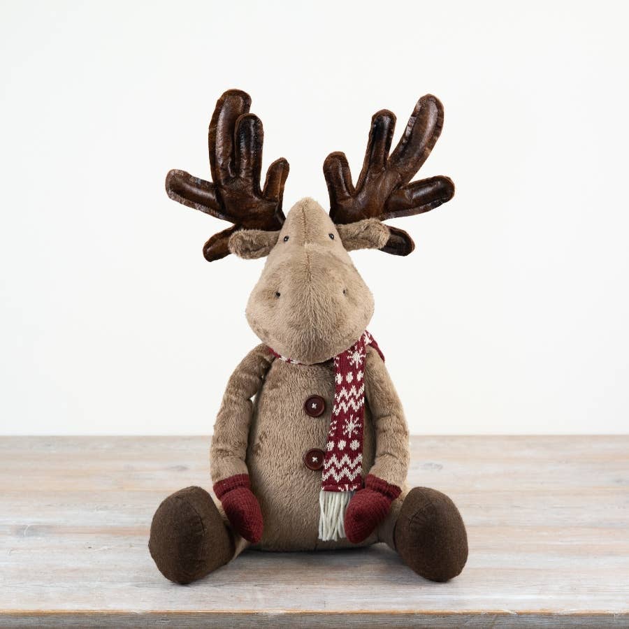 Sitting Fabric Reindeer Deco, 40cm