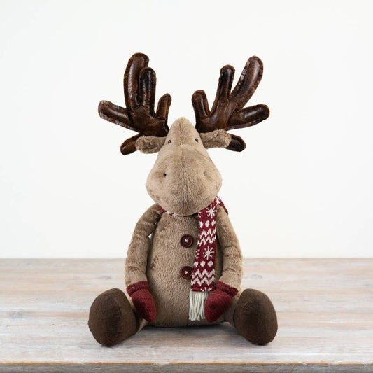 Sitting Fabric Reindeer Deco, 40cm