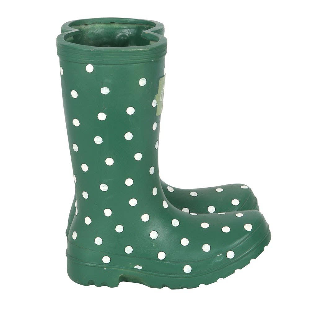 Dark Green Welly Rain Boot Planter