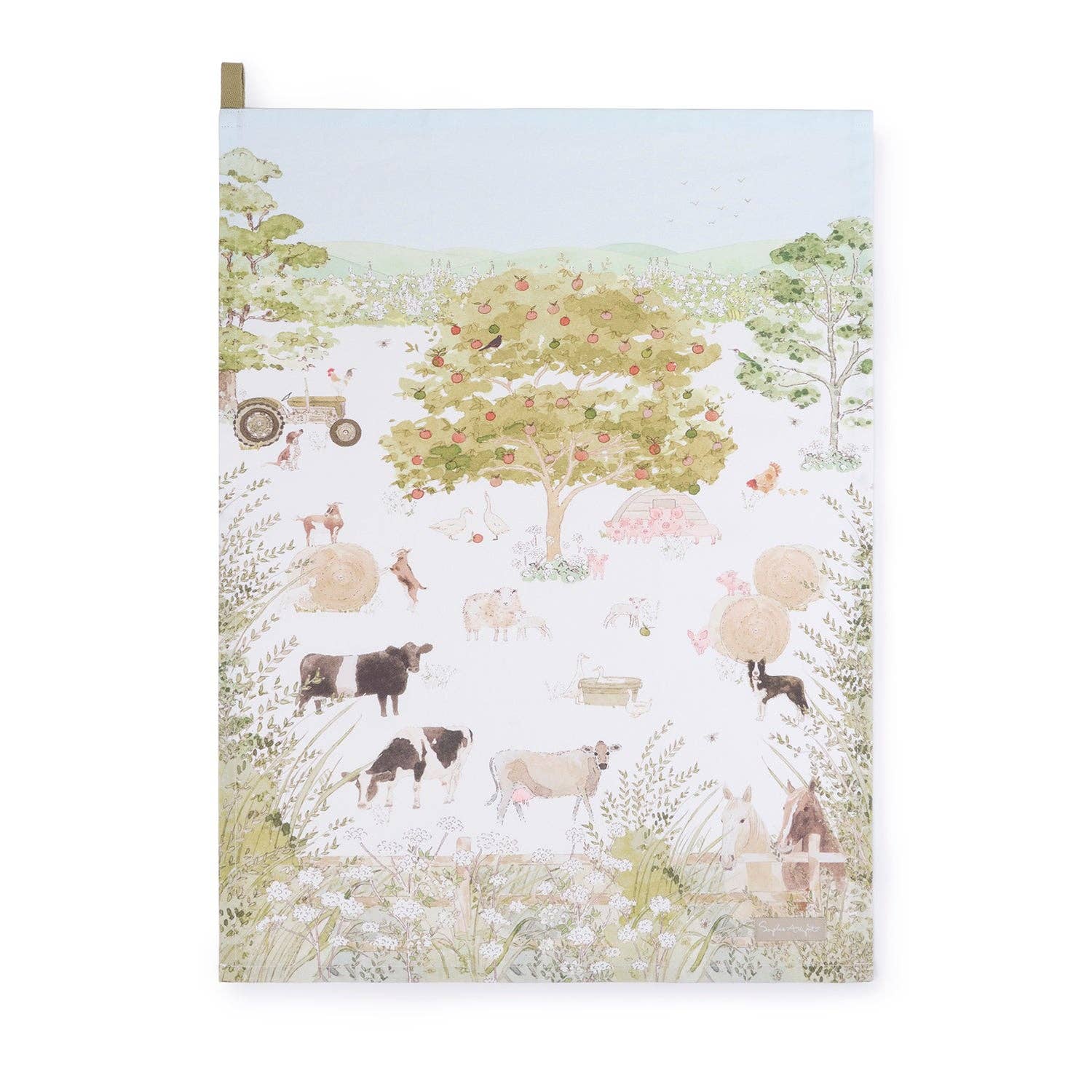 Farm Friends Scene Tea Towel - Bluebell and Willow