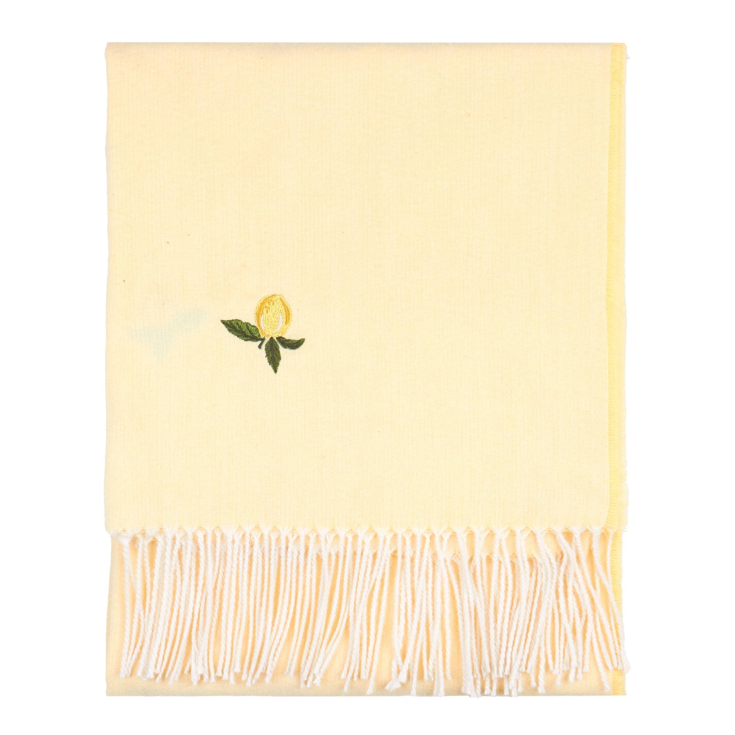 Fruits Lightweight Embroidered Throw Zesty Lemon