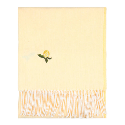 Fruits Lightweight Embroidered Throw Zesty Lemon