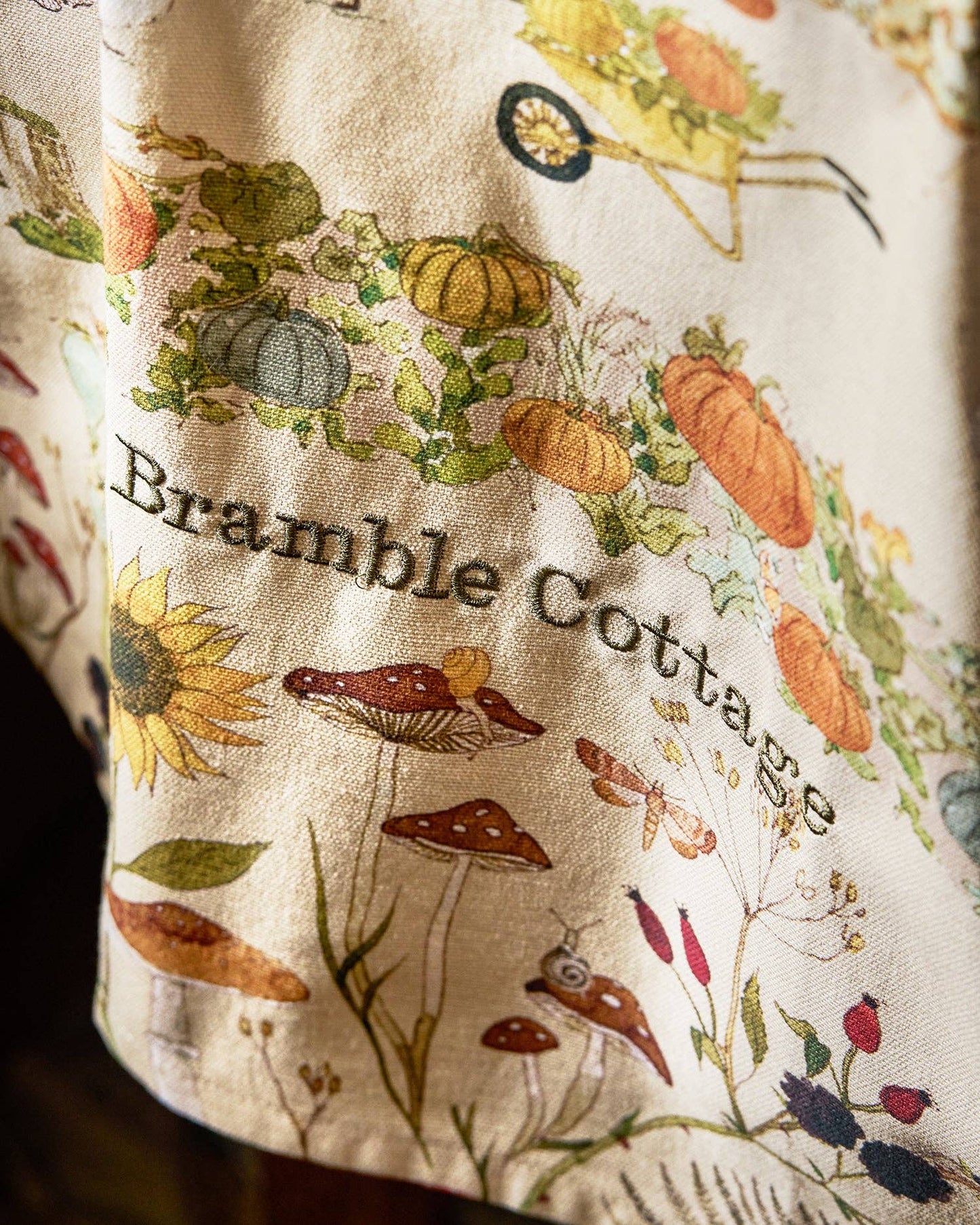 Autumn Forage Scene Tea Towel