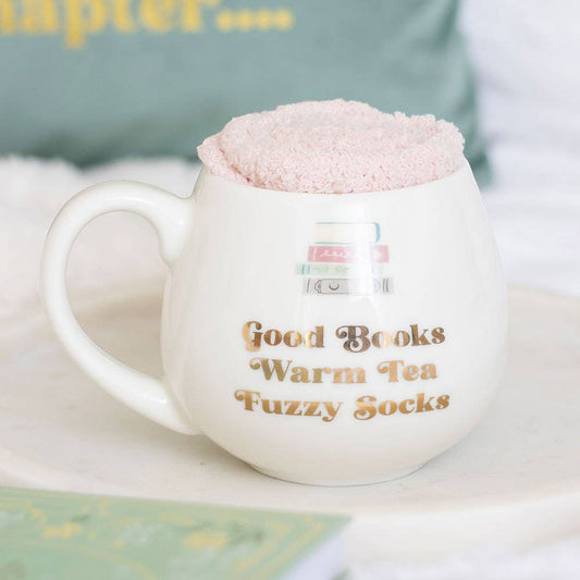 Good Books Mug and Socks Set - Bluebell and Willow