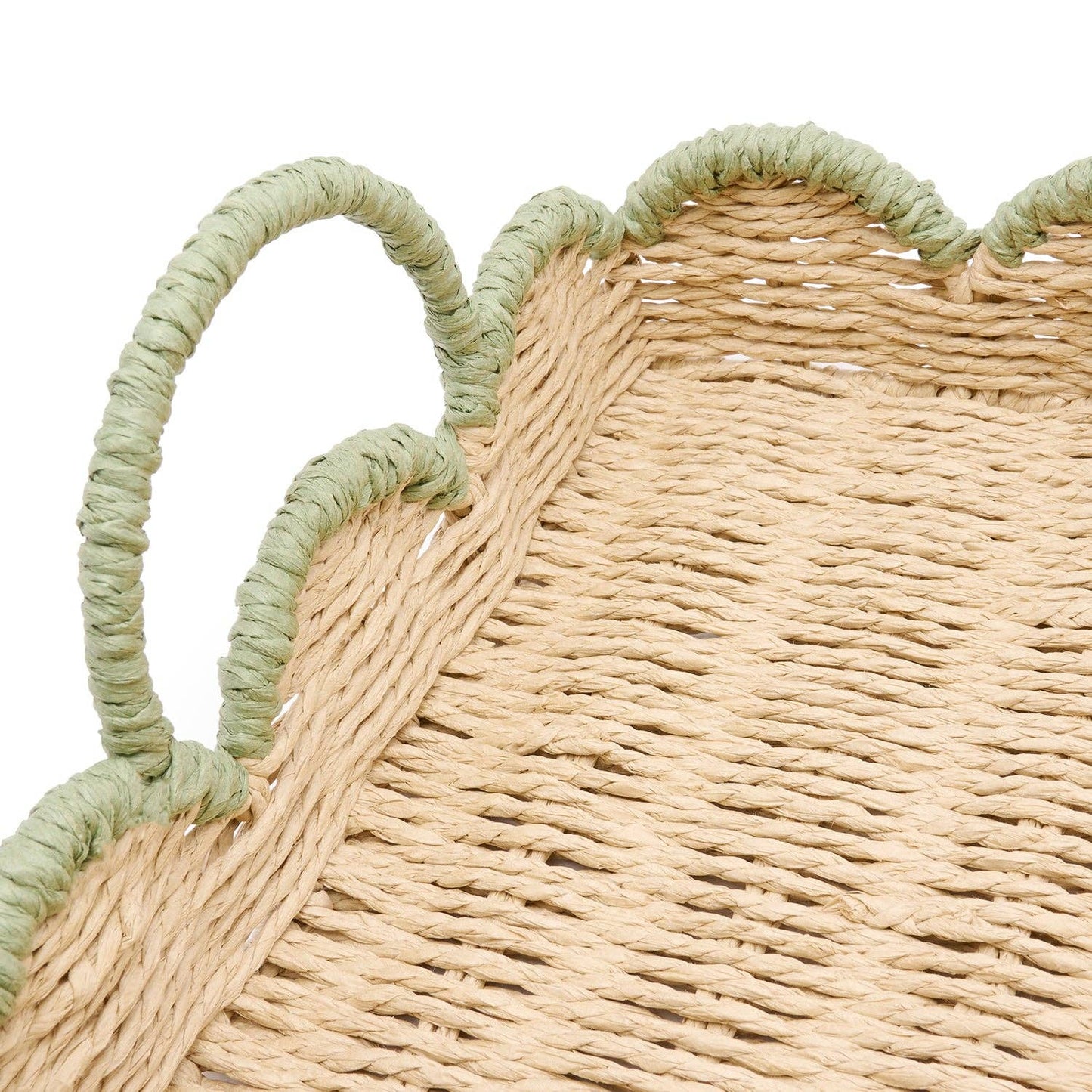 Scalloped Green Edge Tray