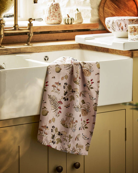 Autumn Forage Tea Towel
