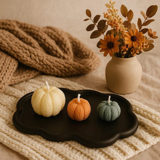 Pumpkin Candle Set – Handmade Autumn Home Decor