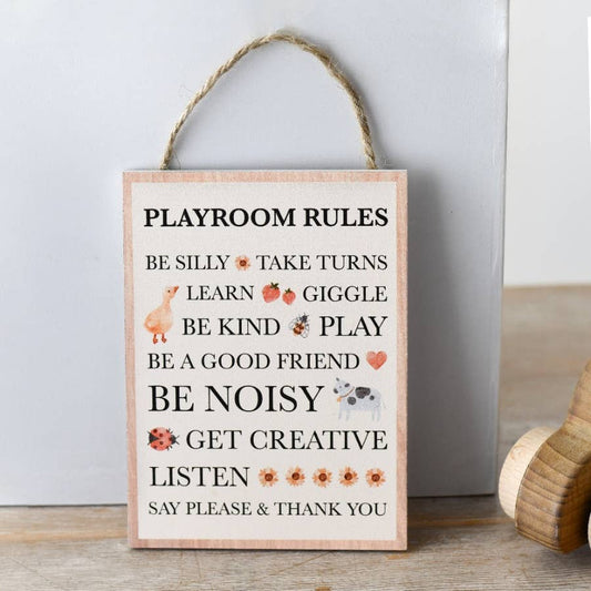 Playroom Rules. - Bluebell and Willow