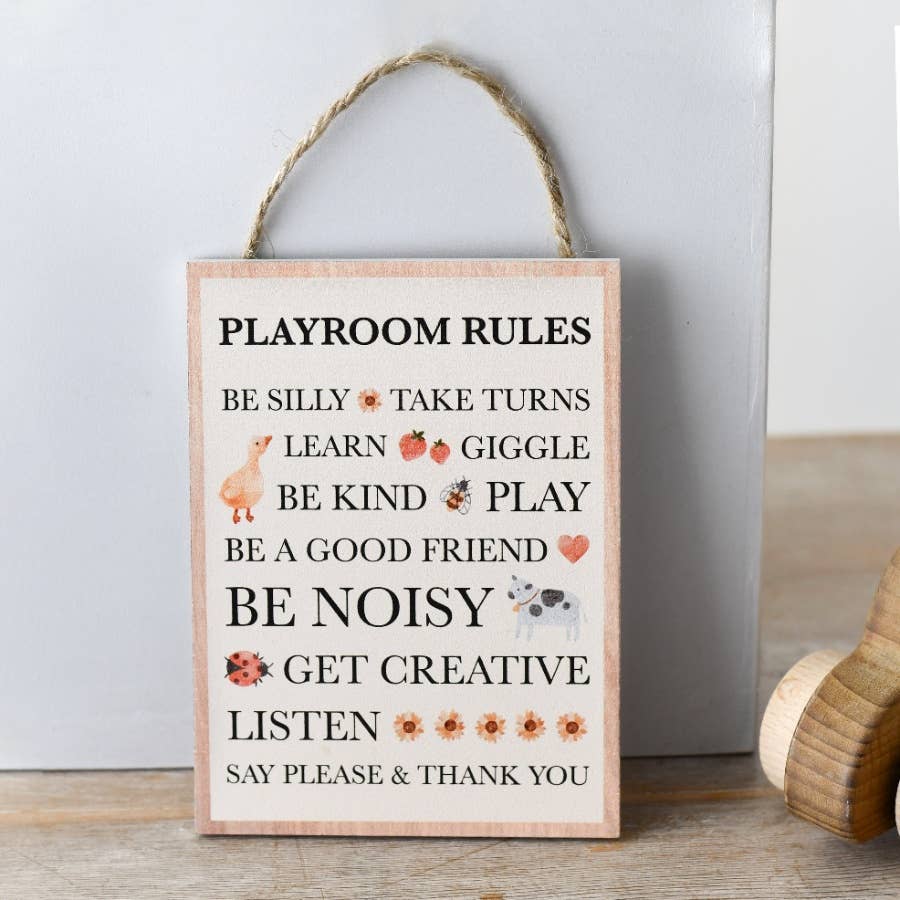 Playroom Rules. - Bluebell and Willow