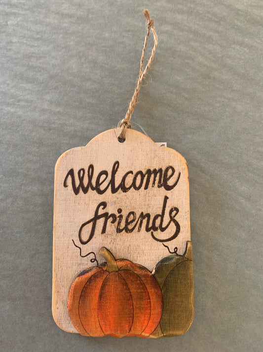 Welcome Friends Autumn Hanger - Bluebell and Willow